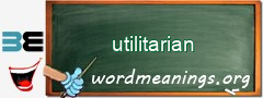 WordMeaning blackboard for utilitarian